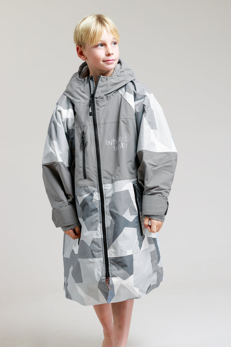 Kids Hard Shell Robe - Arctic Camo