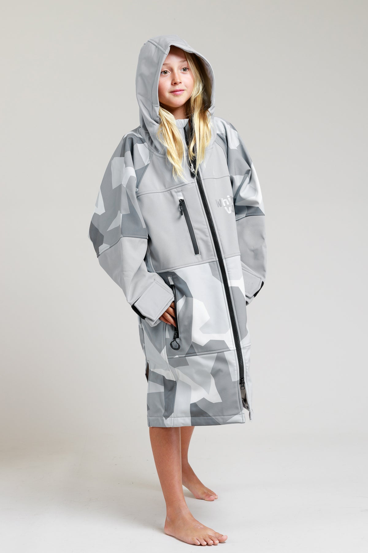 Kids Soft Shell Robe - Arctic Camo