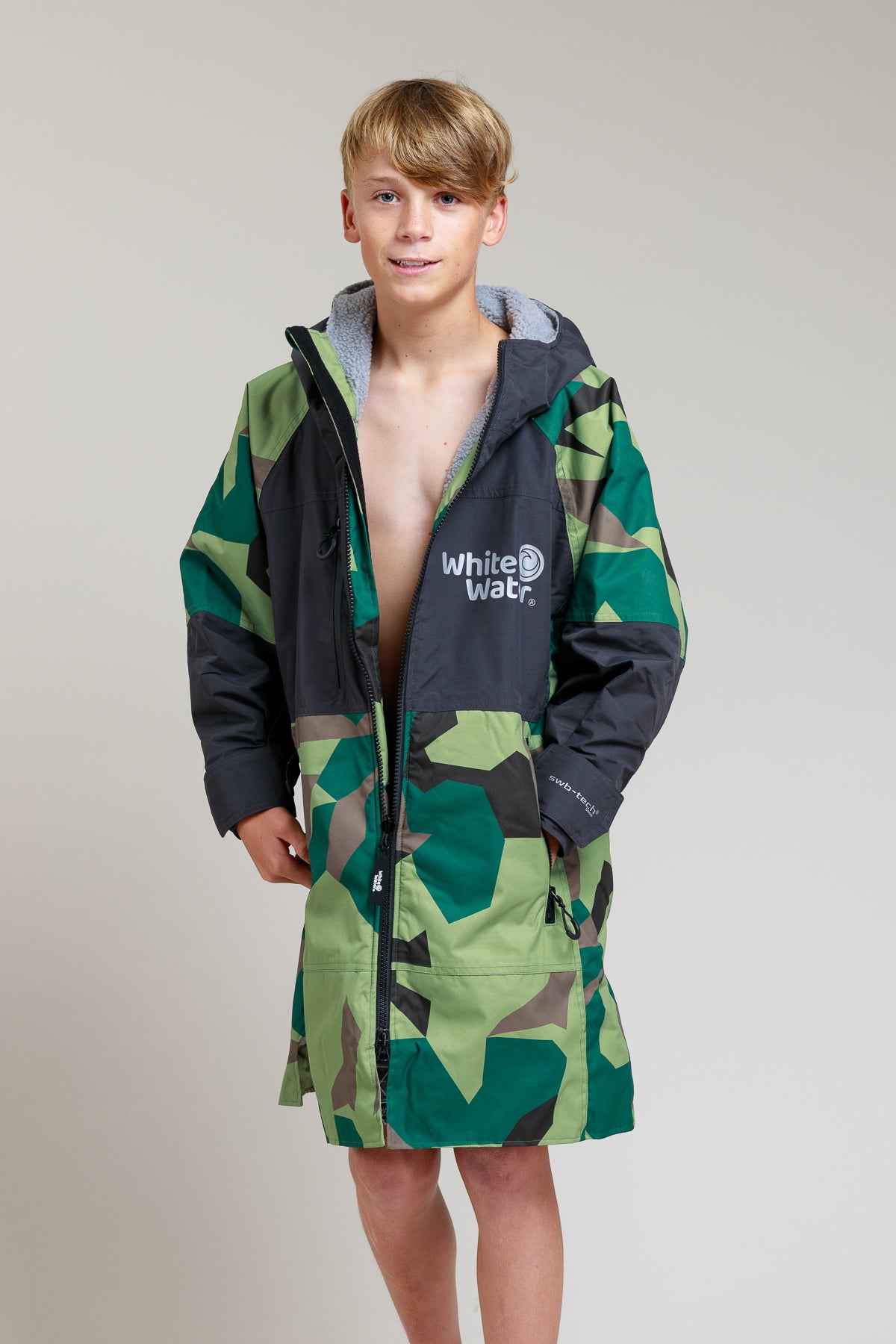 Hartschalen-Bademantel für Kinder – Camo