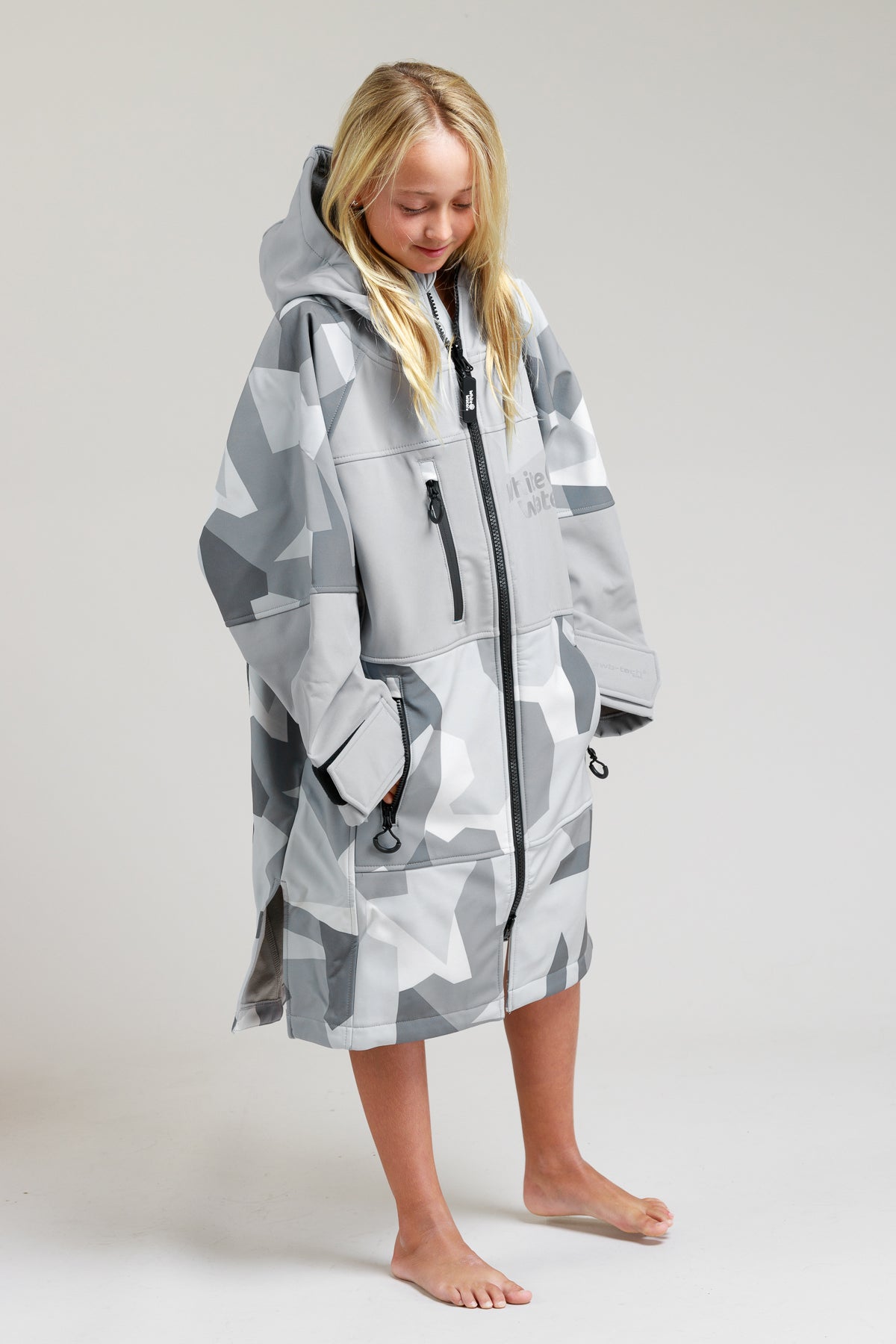 Kids Soft Shell Robe - Arctic Camo