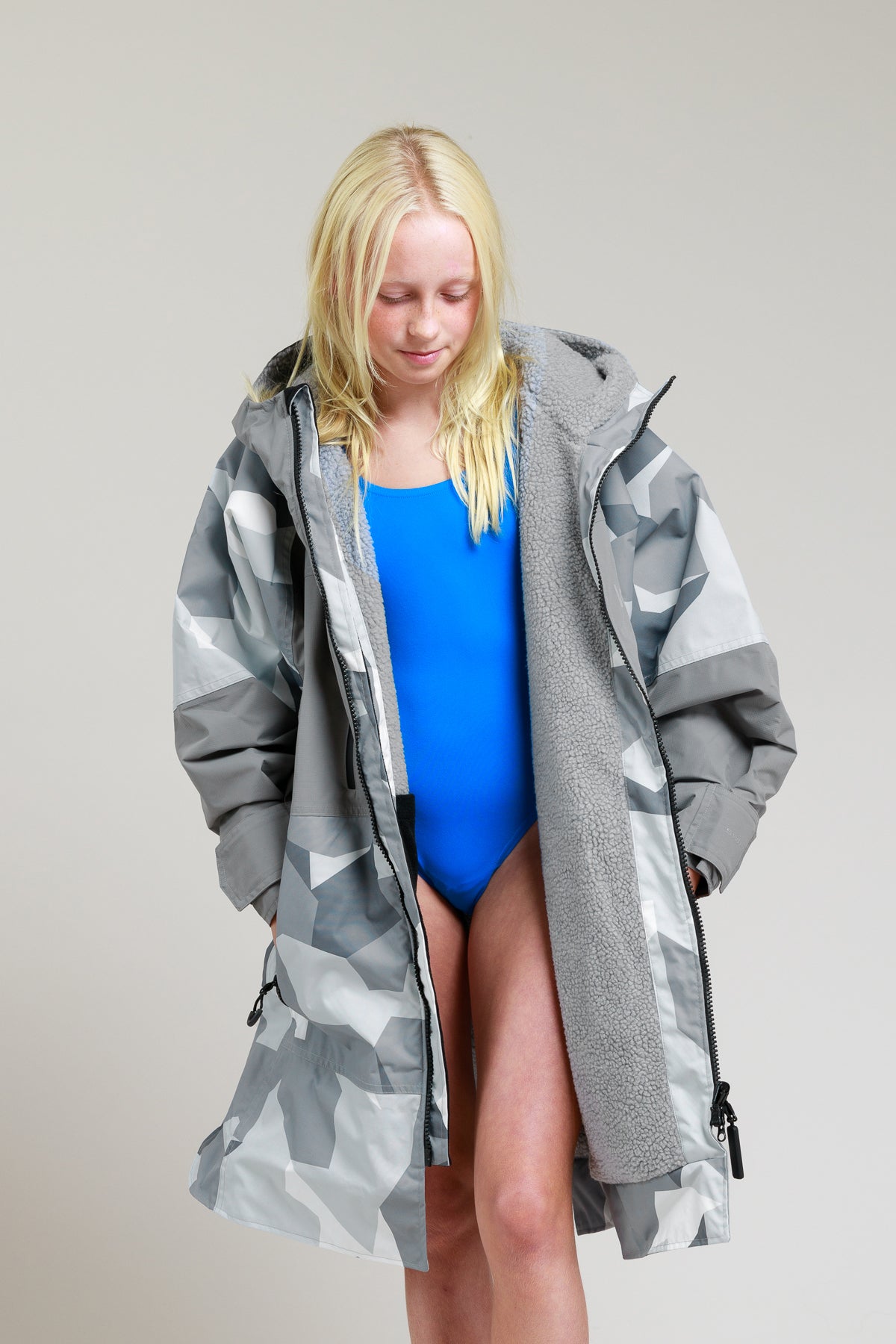 Hartschalen-Bademantel für Kinder – Arctic Camo