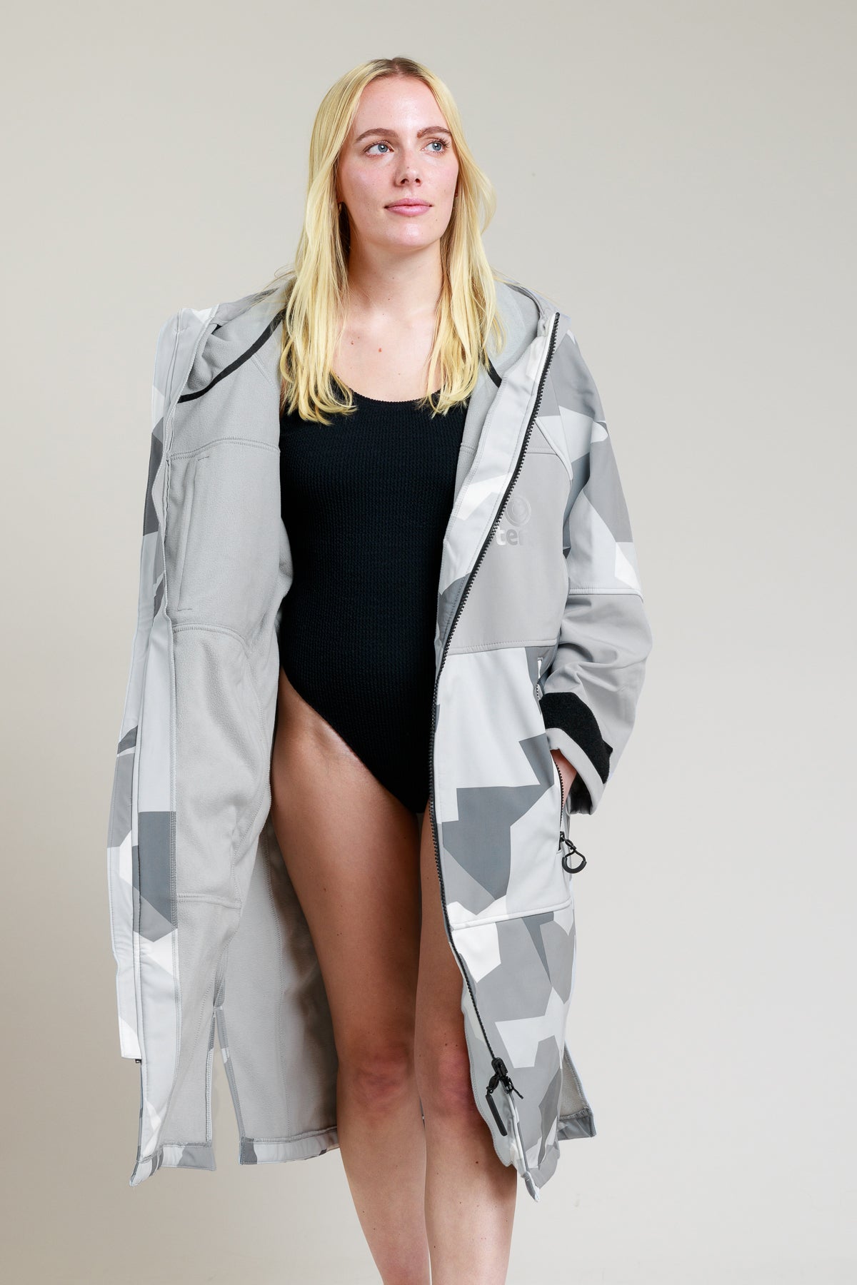 Adults Soft Shell Robe - Arctic Camo