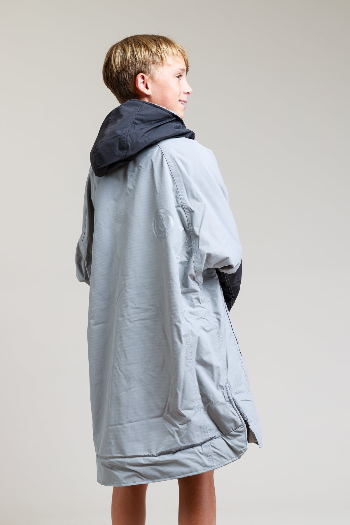 Kids Hard Shell Robe  - Steel Grey