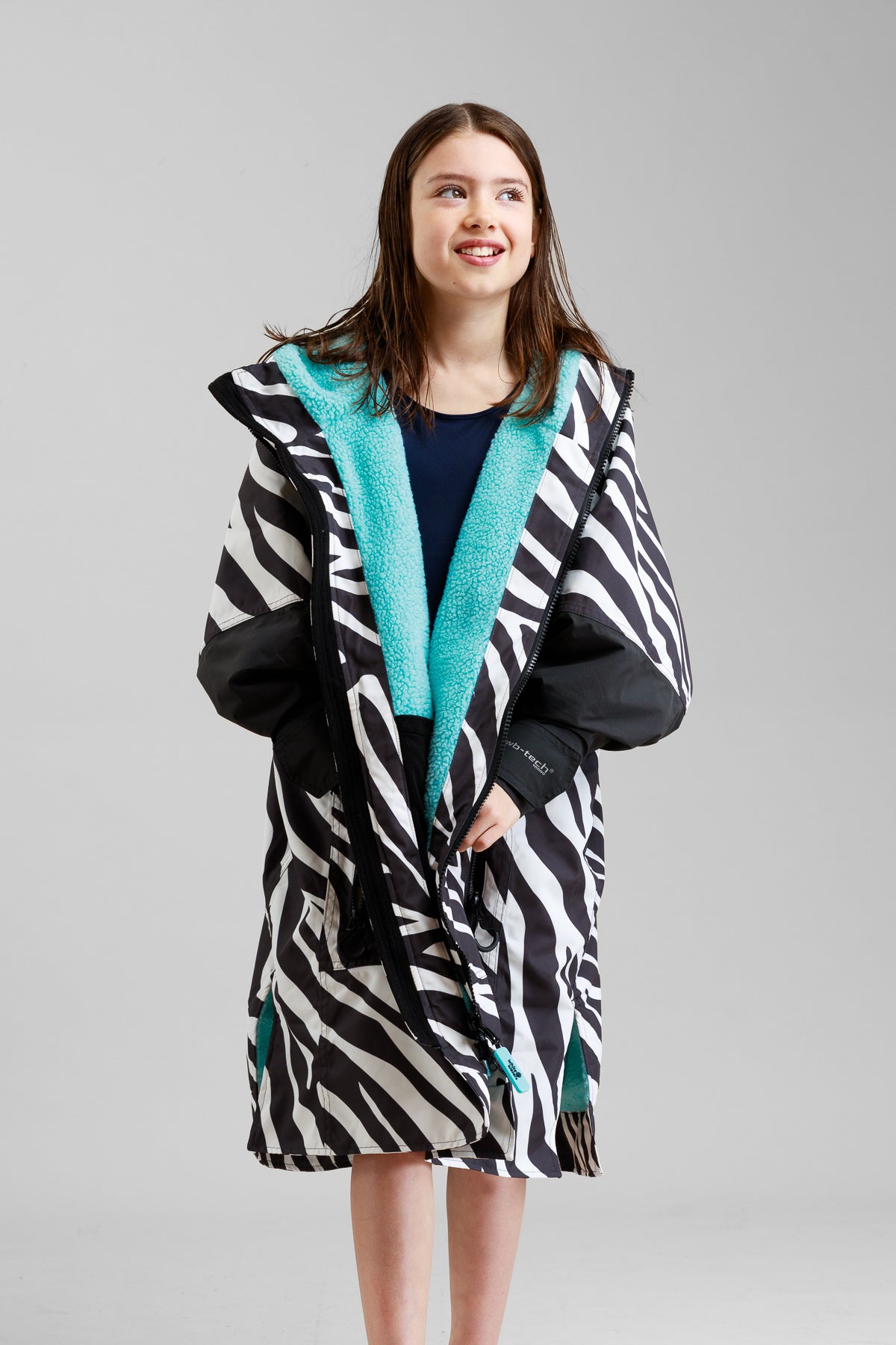 Kids Hard Shell Robe - Zebra Print- Limited Edition
