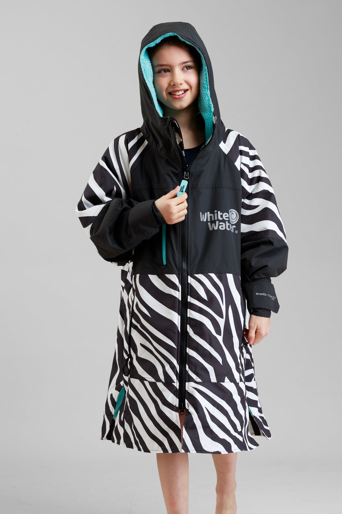 Kids Hard Shell Robe - Zebra Print- Limited Edition