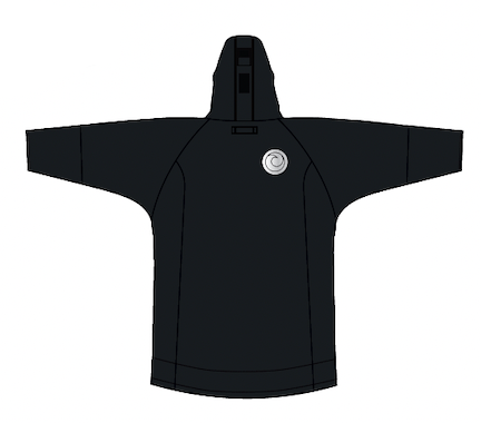 Adults Hard Shell Robe - Black/Leopard Print- Limited Edition