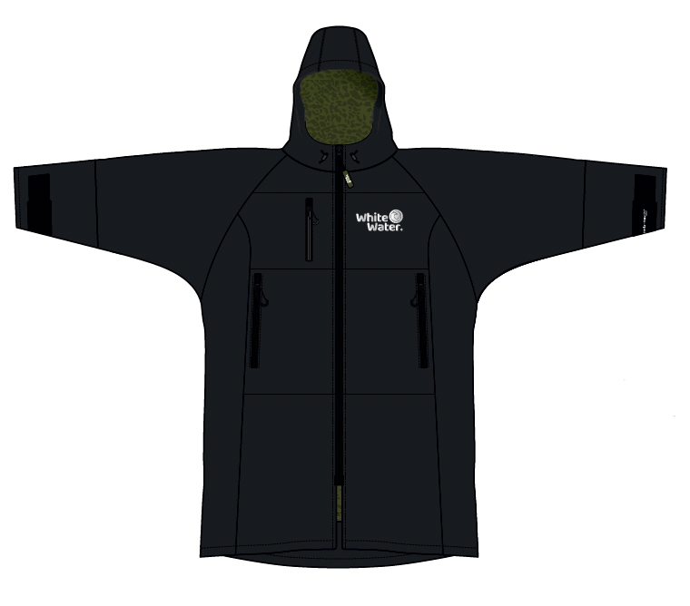 Adults Hard Shell Robe - Black/Olive Green- Limited Edition
