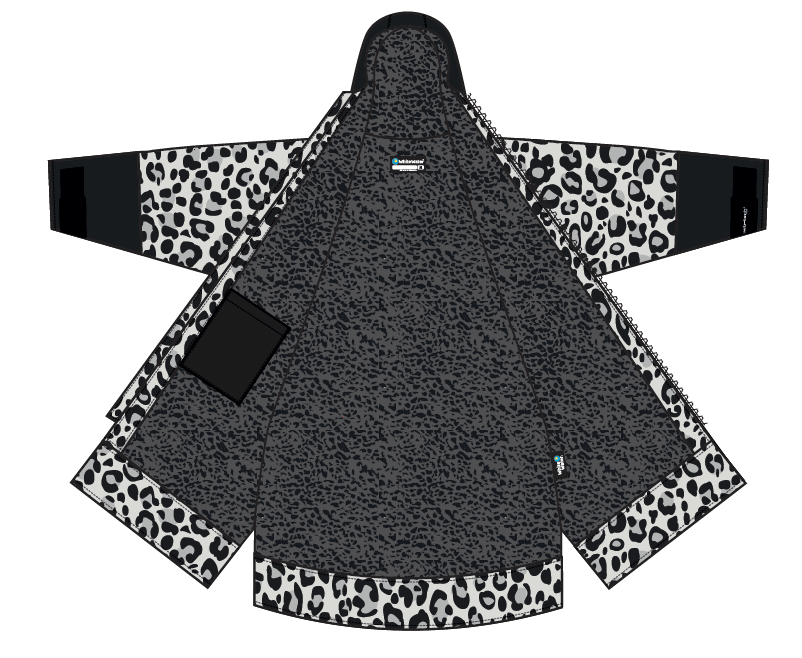 Adults Hard Shell Robe - Snow Leopard- Limited Edition