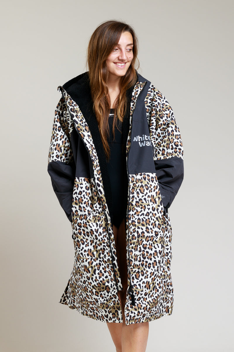 Hardshell badjas voor volwassenen - Luipaardprint