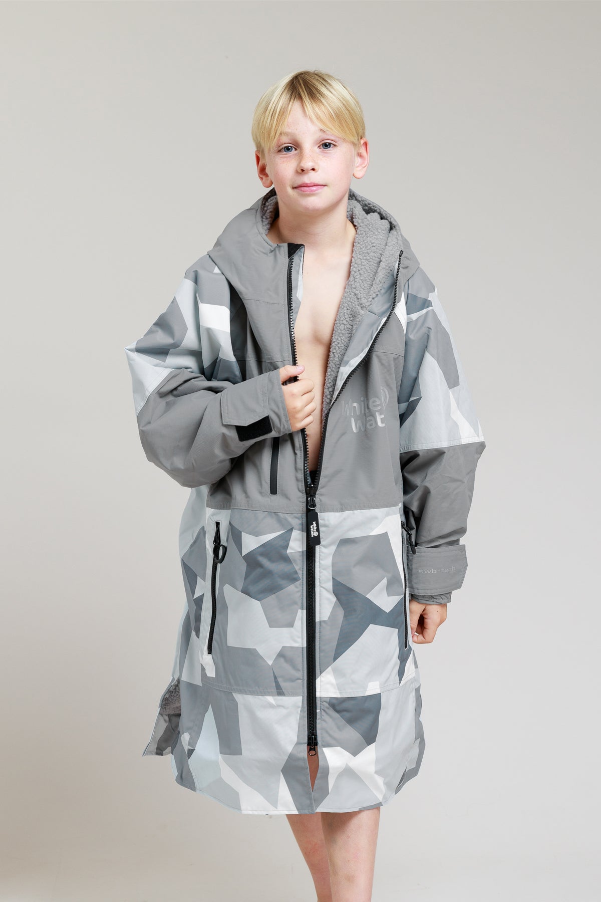 Kids Hard Shell Robe - Arctic Camo