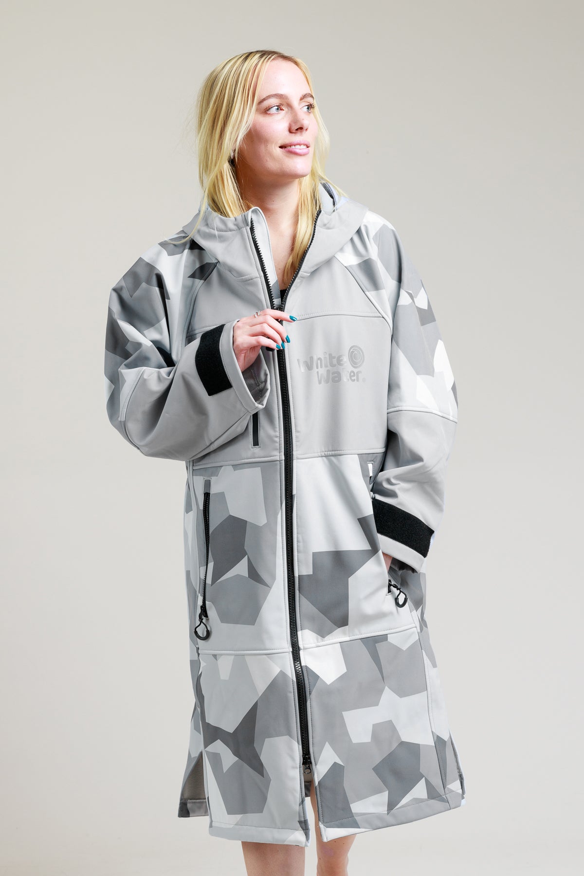 Bench Camo Robe Adults Soft Shell Robe - Arctic Camo – White Water