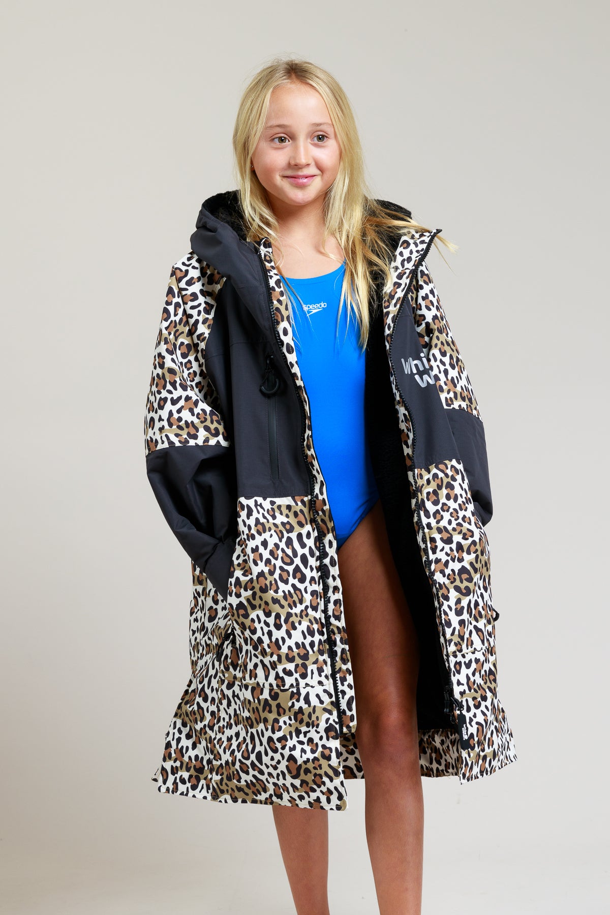 Kids Hard Shell Robe - Leopard Print