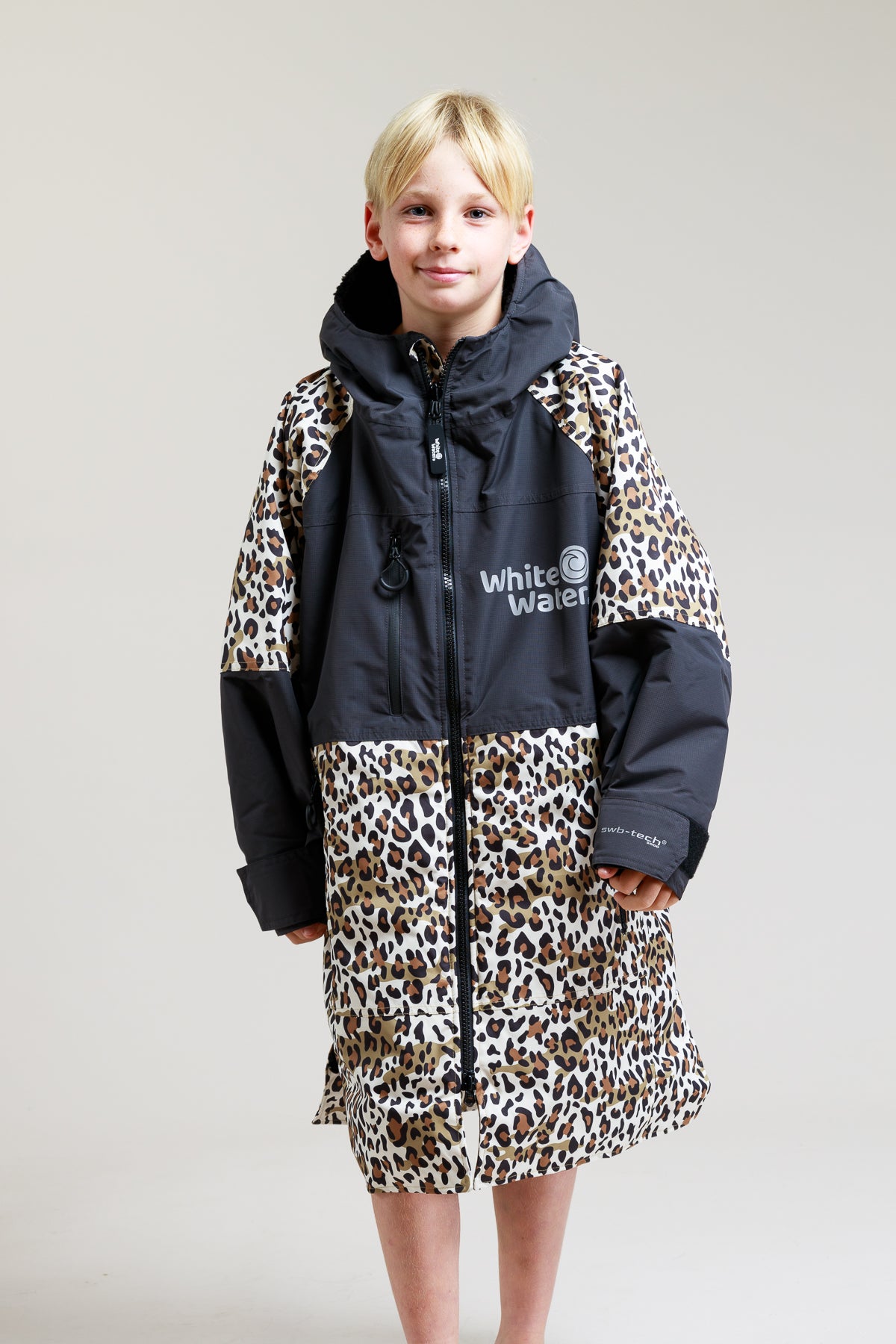 Kids Hard Shell Robe - Leopard Print