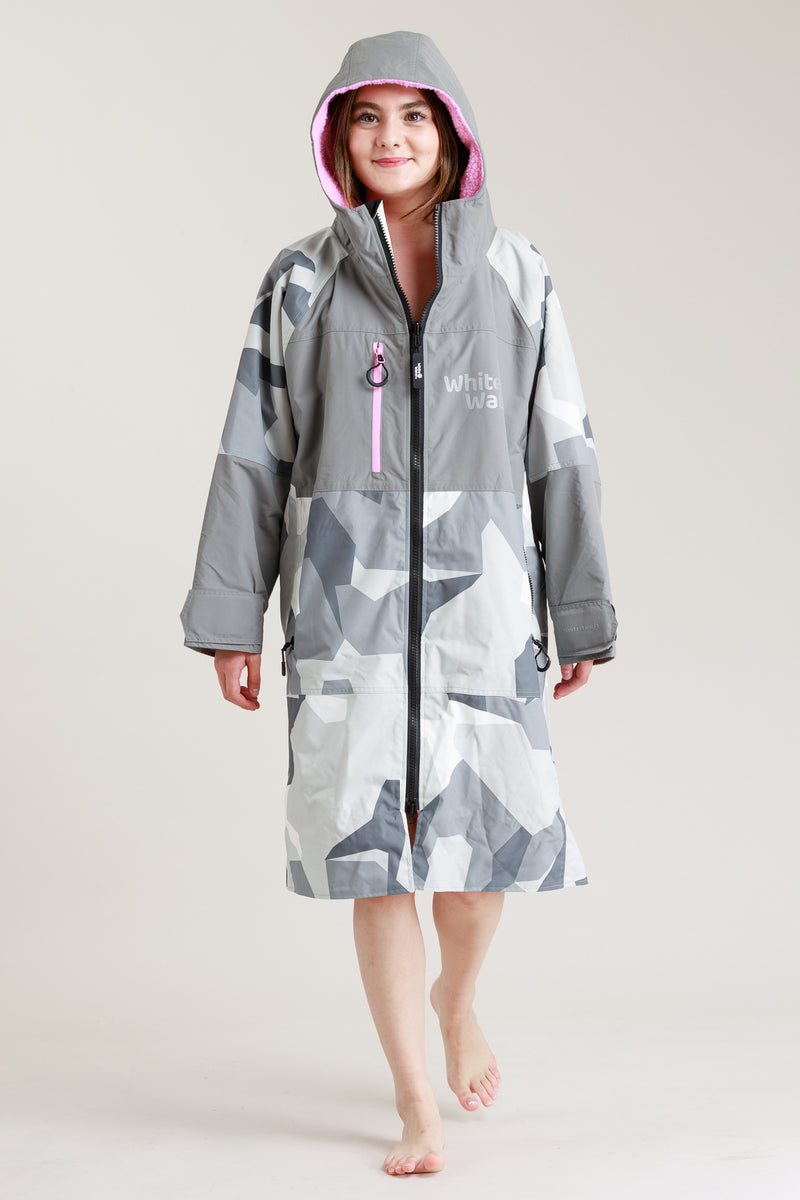 Juniors Hard Shell Robe - Arctic Camo/Pink