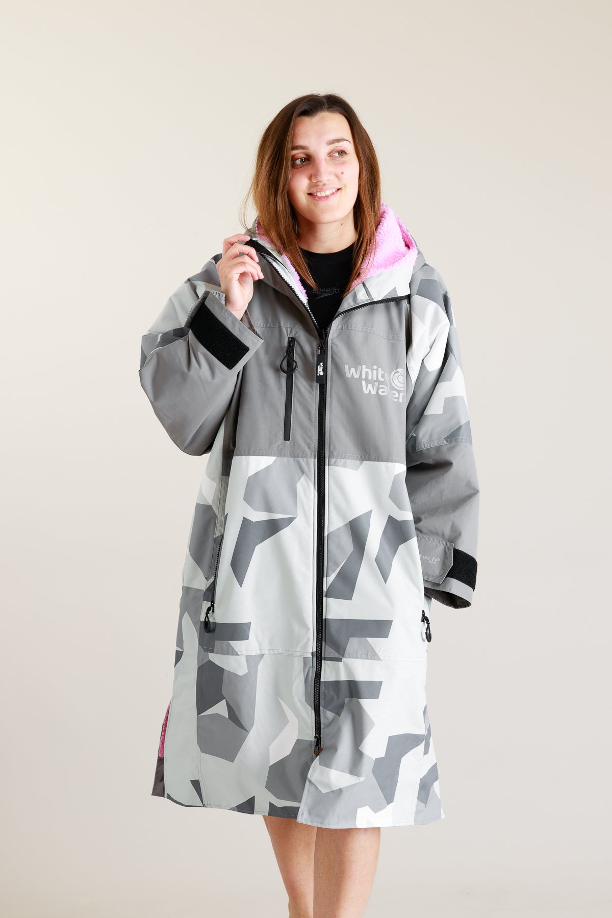 Bench Camo Robe Adults Hard Shell Robe - Arctic Camo/Pink – White Water