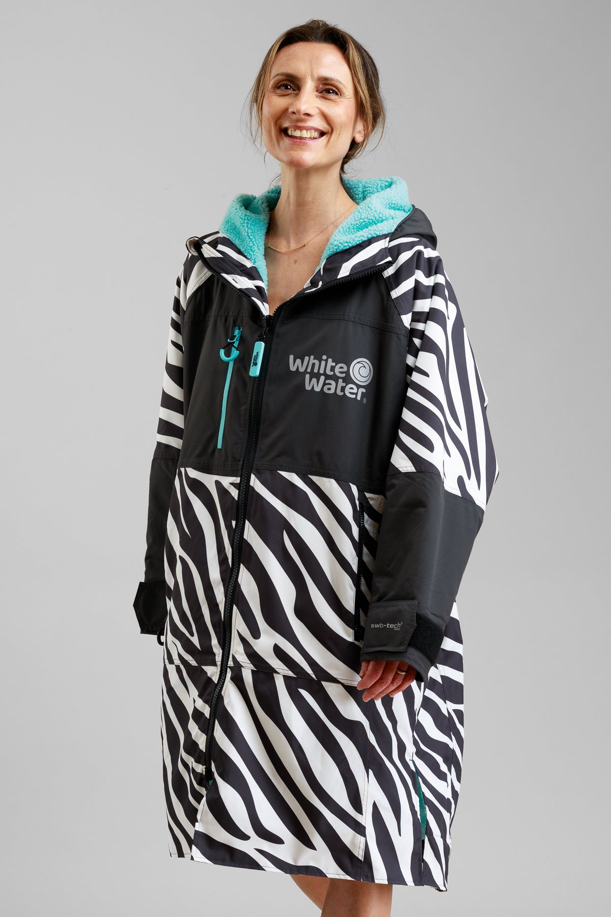 Adults Hard Shell Robe - Zebra Print- Limited Edition – White Water